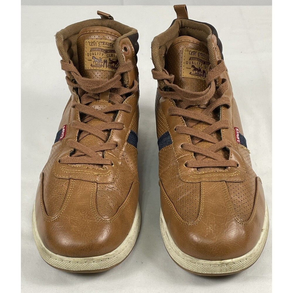 Levi's Men's Size 13 US (EU 47) Brown Mid-Top Lace-Up Casual Athletic Shoes